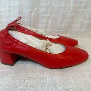 Everlane Women’s Italian Leather “The Day Heel” — Red, Size 7.5 —Nearly New!